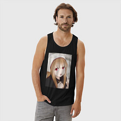 Майка мужская хлопок Волчица и пряности Холо монашка, цвет: черный — фото 2