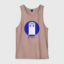 Мужская майка Tardis police