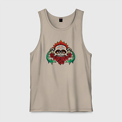 Мужская майка Розы и черепок