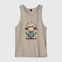 Мужская майка Медитирующая овечка