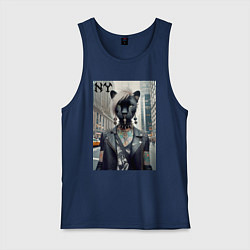 Мужская майка Молодая пантера - модница из Нью-Йорка