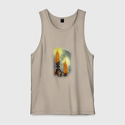 Мужская майка Две свечи на подсвечнике