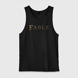 Майка мужская хлопок Fable logo, цвет: черный