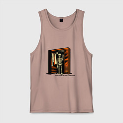 Майка мужская хлопок Скелет в шкафу, цвет: пыльно-розовый