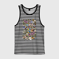 Мужская майка Птицы, бабочки, цветы