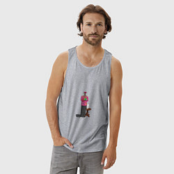 Майка мужская хлопок Межпространственный колдун Маджента, цвет: меланж — фото 2