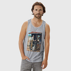 Майка мужская хлопок Металлург, цвет: меланж — фото 2