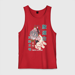 Майка мужская хлопок Моя геройская академия Shigaraki Tomura, цвет: красный