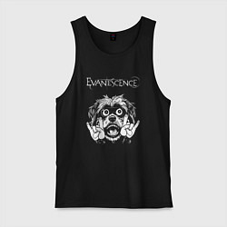 Майка мужская хлопок Evanescence rock dog, цвет: черный