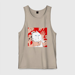 Мужская майка Измученный кот и руки