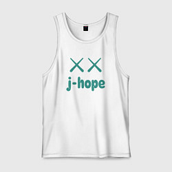 Майка мужская хлопок BTS jhope, цвет: белый