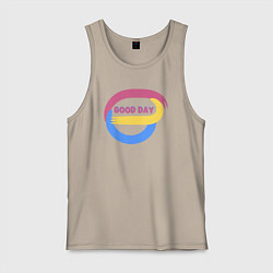 Мужская майка Абстракция и надпись - good day