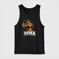 Майка мужская хлопок Fighter MMA, цвет: черный