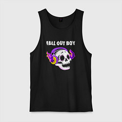 Мужская майка Fall Out Boy - неоновый череп