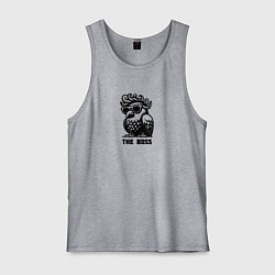 Мужская майка Крутой голубь в очках и надпись - The Boss
