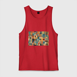 Майка мужская хлопок Inspired by Paul Klee, цвет: красный