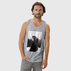 Майка мужская хлопок Башня Бога Баам, цвет: меланж — фото 2