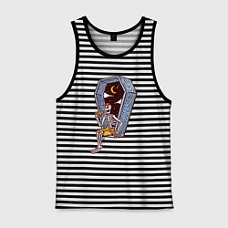 Мужская майка Скелет ест пиццу