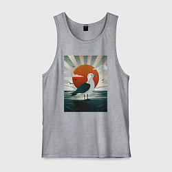 Мужская майка Чайка на берегу