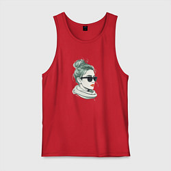 Мужская майка Блондинка в очках