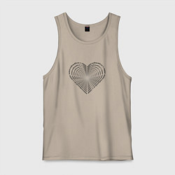 Мужская майка Сердце из слов про любовь