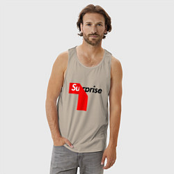 Майка мужская хлопок Surprise, цвет: миндальный — фото 2
