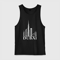 Майка мужская хлопок City - Dubai, цвет: черный