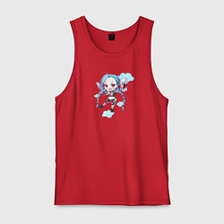 Майка мужская хлопок Chibi Jinx, цвет: красный