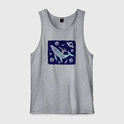 Мужская майка Кит и космонавт