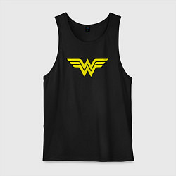 Майка мужская хлопок Wonder woman logo, цвет: черный