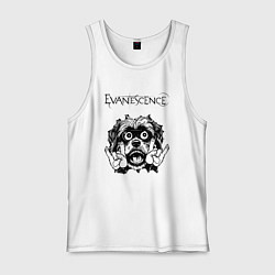Майка мужская хлопок Evanescence - rock dog, цвет: белый