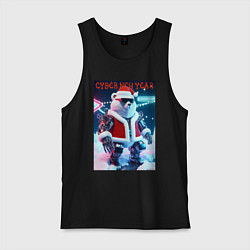 Мужская майка Cyber new year - polar bear