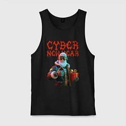 Мужская майка Santa with gift - cyberpunk