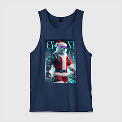 Мужская майка Cyber new year - cyberpunk ai art