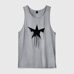 Мужская майка Black blot star - minimalism