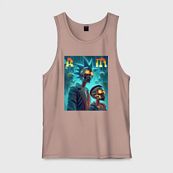 Мужская майка Rick and Morty - cyberpunk fantasy