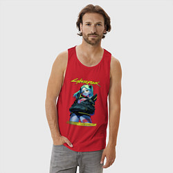 Майка мужская хлопок Rebecca - edge runners, цвет: красный — фото 2