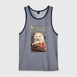 Мужская майка Cat meme - japan style