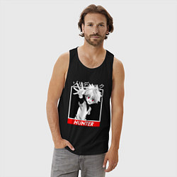 Майка мужская хлопок Хантер Килуа Золдик, цвет: черный — фото 2