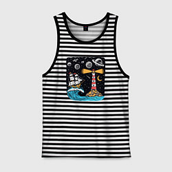 Мужская майка Маяк и парусник