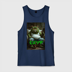 Мужская майка Кот скуф