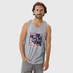 Майка мужская хлопок Клара, цвет: меланж — фото 2