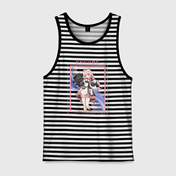 Майка мужская хлопок Encore Woolycounting Game, цвет: черная тельняшка