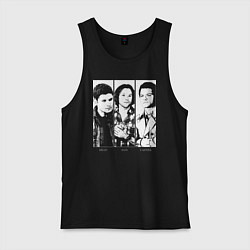 Майка мужская хлопок Винчестеры трио чб, цвет: черный