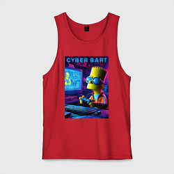 Мужская майка Cyber Bart is an avid gamer