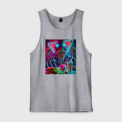 Майка мужская хлопок Последствие употребления фастфуда, цвет: меланж