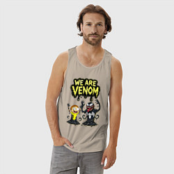 Майка мужская хлопок We are Venom - meme, цвет: миндальный — фото 2