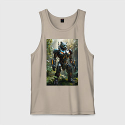 Мужская майка Кибер-пантера вышла на охоту