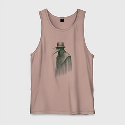 Мужская майка Чумной доктор в зелёных тонах