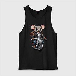 Майка мужская хлопок Biker mice, цвет: черный